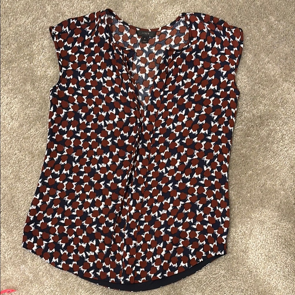 Stylish Women's Red and Black Patterned Top